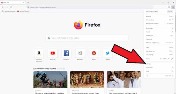 Firefox settings