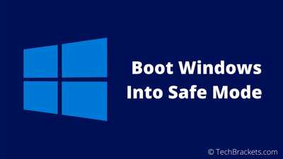 boot to safe mode windows 10