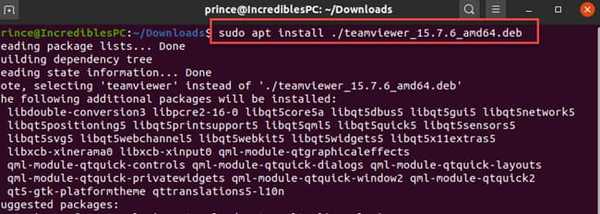 deb install command line